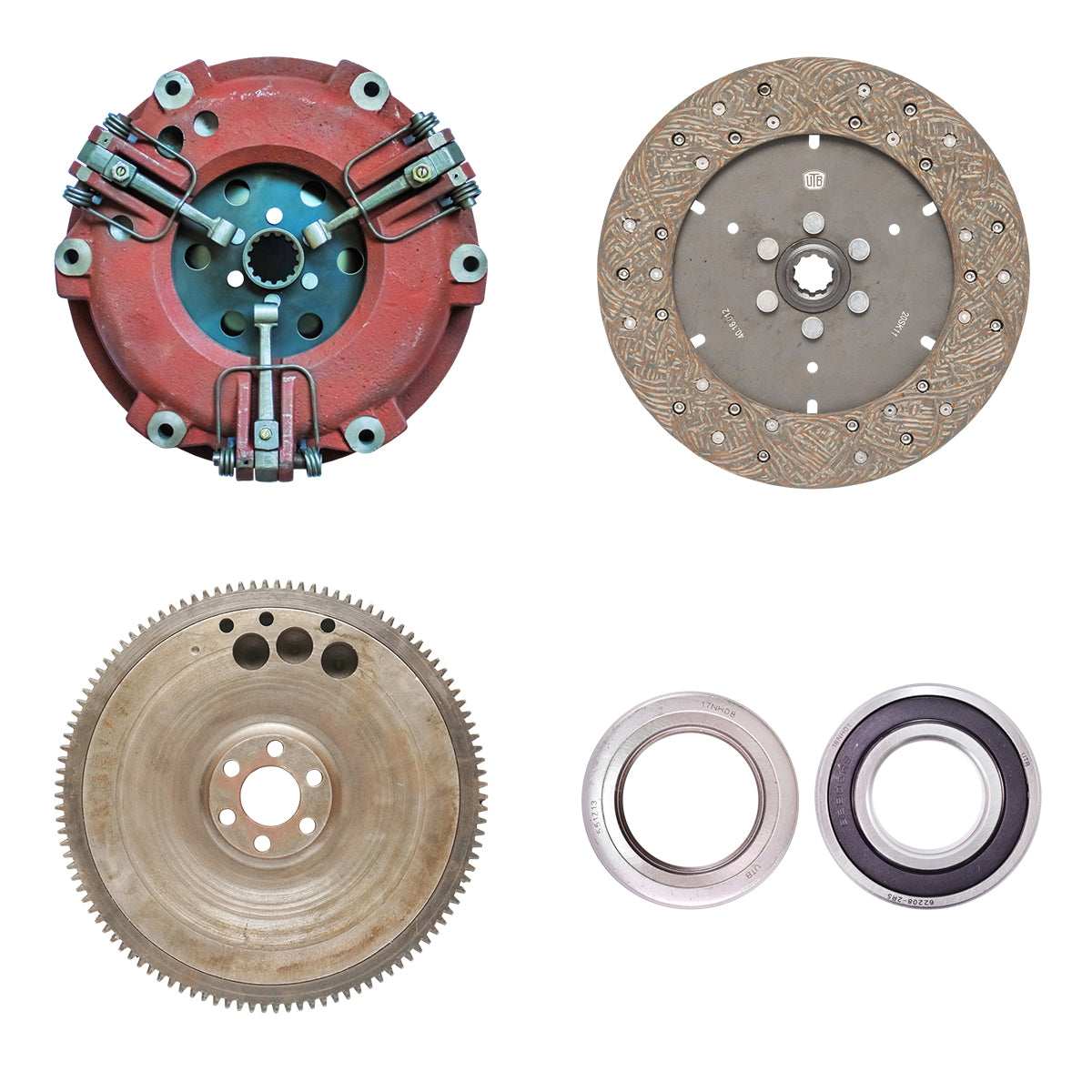 Complete clutch kit 10 inches with flywheel and pressure bearing UTB U-445, U-550, Fiat 640